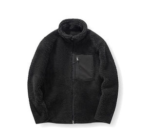Custom Logo Mens Winter <b>Sherpa</b> <b>Fleece</b> Jacket Stand Collar Zip-Up Warm Breathable OEM Casual Outdoor Coat Custom Logo OEM - Product Image 1