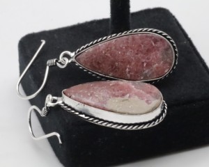 Natural Agate <b>Hoop</b> Earrings with German <b>Silver</b> – Handmade Gemstone <b>Hoop</b> Jewelry for Women - Product Image 3
