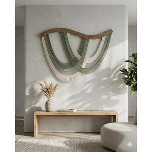 Escultura de Pared Tejida Moderna, Forma Geométrica Abstracta de Arcoíris, Decoración para el Hogar, Pieza de Arte para Sala de Estar, Paquete Individual - Product Image 3