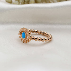 Wholesale Classic Evil Eye <b>Adjustable</b> Blue Enamel Gold Plated 925 Sterling <b>Silver</b> <b>Rings</b> for Gift & Party Occasions - Product Image 3