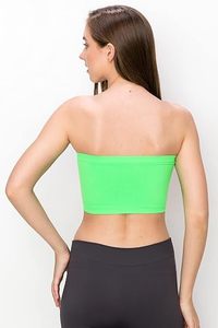 Haut court sans bretelles pour femme, couleur unie, tricoté en polyester, respirant, sportif, pour le printemps et l'été - Product Image 5