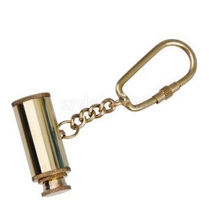 Vintage Brass Telescope <b>Key</b> <b>Chain</b> Mini Nautical Spyglass Keyring Antique Maritime Collectible Gift Accessory - Product Image 3