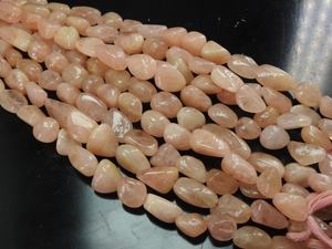 New Arrival Morganite 8-Inch Tumble Nugget Smooth Polished 9-15MM Long Loose Stone Handmade Bead Wholesale Nature Crystal - Product Image 6