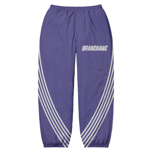 BRANDNAME กางเกงวอร์มทรงสปอร์ตสำหรับทุกเพศ ดีไซน์ลายทางเต็มตัว ระบายอากาศได้ดี ผลิตจากโพลีเอสเตอร์ เหมาะสำหรับใส่ในฤดูใบไม้ร่วง เอวยางยืด - Product Image 3