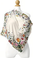 Nouveau Foulard Carré en Soie Pure Personnalisable de Qualité Supérieure, Tendance et Très Vendu, pour Femme, Imprimé Animal, en Satin, Doux au Toucher