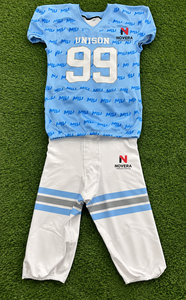 Mens Custom American Football Game Jersey Stretch Fit V <b>Neck</b> Short Sleeve Breathable <b>Padded</b> Performance Team Sports Uniform - Product Image 3