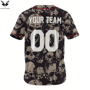 เสื้อเบสบอลพิมพ์ลายดิจิทัล โพลีเอสเตอร์ 100% ระบายอากาศได้ดี แห้งเร็ว ประสิทธิภาพสูง แบบกระดุมเต็มตัว พร้อมโลโก้ทีมส่วนตัว - Product Image 3