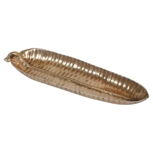 Bandeja decorativa para servir galletas, plato para servidor de Chocolate, artesanías de Metal, bandeja de hojas de lujo antigua, bandeja de último estilo, decoración para fiesta de boda - Product Image 1