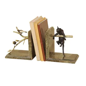 Moderno y Lujoso Soporte para Libros de Metal Hecho a Mano, Decorativo, Organizador de Mesa para Hogar, Oficina o Biblioteca, Escultura Moderna Pulida - Product Image 1