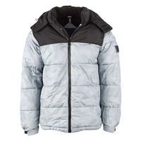 Doudoune de qualité supérieure avec col montant, manteau d'hiver chaud et tendance, vêtement d'extérieur unisexe avec logo frontal pour temps froid