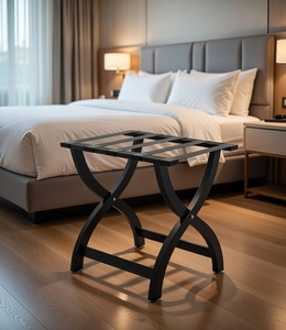 Stainless Steel Premium Luggage Rack <b>Suitcase</b> Stand Stackable Durable Heavy Duty for Hotels Resorts Guest Rooms - Product Image 2