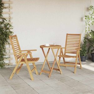 2 chaises de jardin en bois d'acacia massif, 52 x 64,5 x 108 cm, couleur marron - Product Image 3
