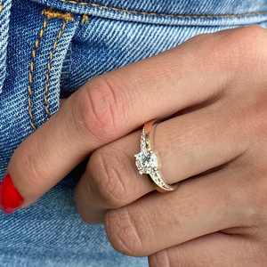 Bague unisexe tendance en argent sterling 925 avec moissanite 1 carat, ajustable, sertie griffe, idéale pour mariage, fiançailles, anniversaire – Cadeau - Product Image 5