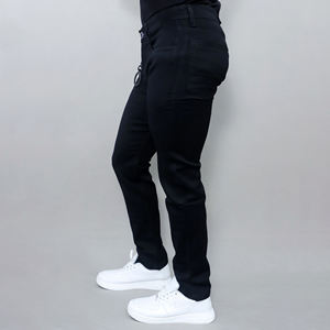 Jeans Negros Elásticos de Cintura Media para Hombre, Estilo Nuevo, Personalizados al por Mayor - Product Image 5