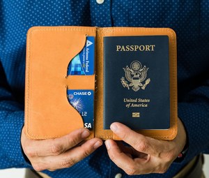 Full Grain Leather <b>Passport</b> Holder Luxury Travel <b>Wallet</b> Genuine Leather <b>Passport</b> Case Custom Logo LPH-0315 - Product Image 6