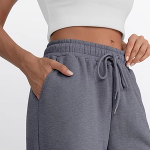 Pantalon de survêtement d'hiver pour femme en coton/polaire, respirant, écologique, antistatique, infroissable, doux, coupe droite large – Vente en gros - Product Image 6