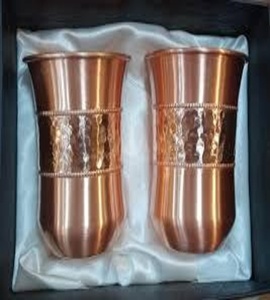 Export Quality Copper Glass Tumbler Manufacturer Ayurvedic Drinking Water Cup Bulk Supplier Metal <b>Drinkware</b> - Product Image 1