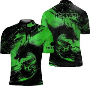 Custom Full Dye Sublimation Best Price Unisex Polo Shirts for <b>Bowling</b> Club - Product Image 3
