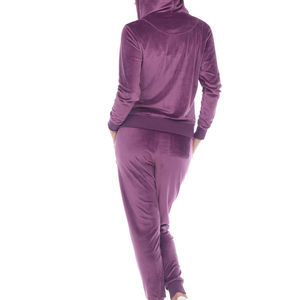 Y2K Women's Winter Short 2 Piece Set Velvet Sweat Suit Zipper Hoodies Pants Custom Logo Cotton Rhinestone <b>Velour</b> <b>Tracksuit</b> - Product Image 2