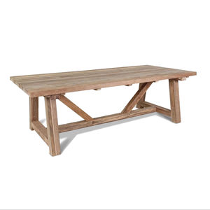 Mesa de Comedor Moderna de Lujo en Madera de Teca Reciclada para Hogar, Apartamento, Hotel o Villa, Muebles para Comedor Exterior - Product Image 1