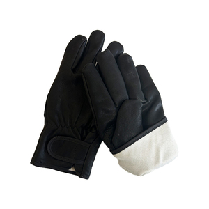 Sheep Grain Black Leather Driver Work <b>Gloves</b> With Strap EN420 Certified Comfort And Abrasion Resistance Working <b>Driving</b> <b>Gloves</b> - Product Image 6