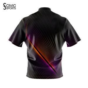 Wholesale Breathable <b>Bowling</b> for Shirt Custom Logo Short Sleeve Teamwear Jersey Men Women Youth Sportswear - Product Image 4