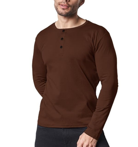 เสื้อยืดแขนยาวผู้ชายทรงปกติ ผ้าฝ้าย 100% 220 GSM พิมพ์ลายแบบ Heat-Transfer แห้งเร็ว ไม่ยับ OEM พร้อมโลโก้ที่คอเสื้อด้านหลัง - Product Image 6