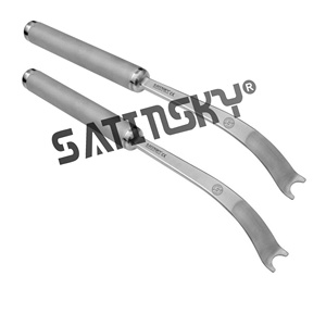 Elevador de cuello femoral de acero inoxidable Amstutz, instrumentos veterinarios para artroscopia ortopédica, hoja O/L de 12.25'' y 50mm para cadera, CE - Product Image 2