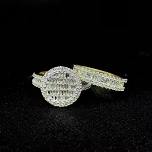 Men's Trendy Hip Hop Iced Out Silver with your Photos Full VS Lab Grown Diamond Hip-hop Style <b>Ring</b> From <b>Indian</b> Manufacturer - Product Image 1