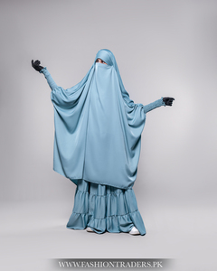 Jilbab เสื้อผ้าอิสลามแบบหลวมผ้าโพลีเอสเตอร์ระบายอากาศได้ดี - Product Image 3