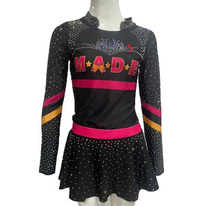 Uniforme de cheerleading personnalisé pour adultes Solid Traders, costume de danse avec logo frontal, 100% polyester, impression numérique, uniforme de cheerleading - Product Image 2