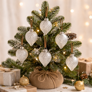 <b>Pinecone</b> Hanging Ornament | Clear Glass Ball Christmas | Tree Decor Festive | Home Party Decoration | Foam Material Bauble - Product Image 2