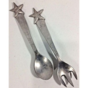 Royal look-servidor de ensaladas de plata de acero inoxidable, con apariencia única, cubiertos de alta calidad para restaurante, boda, hogar y hotel - Product Image 6