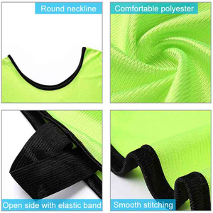 Chaleco de Entrenamiento de Fútbol Personalizado con Logotipo, Unisex para Adultos, Sin Mangas, de Poliéster Transpirable, Cuello Redondo, Jersey Deportivo para Todas las Temporadas, Corte Regular - Product Image 4
