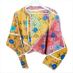 เสื้อแจ็คเก็ตผ้าฝ้ายคันธาคุณภาพดีเยี่ยม งานแฮนด์เมด คอจีน แขนยาว เหมาะสำหรับฤดูหนาว แฟชั่นสำหรับผู้หญิง ความยาวปกติ ระบายอากาศได้ดี - Product Image 3