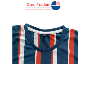 T-shirt à manches longues et col rond en coton et polyester à rayures verticales pour hommes, idéal pour les acheteurs en gros et les tenues décontractées – Vente mondiale - Product Image 4