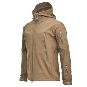 High Quality Mountaineering Waterproof Assault Suit Windbreaker Outdoor <b>Jacket</b> <b>Fleece</b> <b>Lined</b> 7 Pocket Soft Shell Warm Winter Coat - Product Image 5