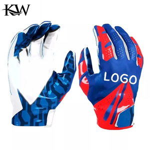 Guantes de Fútbol Americano Personalizados con Palma Adhesiva, Protección UV Impermeable, Antideslizantes, Correa de Muñeca Ajustable, Dedos Completos, Unisex - Product Image 4