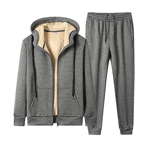 Ensemble de survêtement polaire pour homme 2026, demi-zip, jogging, 2 pièces, personnalisable, vente en gros, tenues de sport athlétiques - Product Image 2