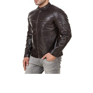 Chaqueta de Cuero PU para Hombre, Estilo Casual, de Alta Calidad, para Motociclistas, Chaquetas PU Ajustadas Personalizadas - Product Image 3