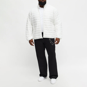 Veste matelassée en toile écologique respirante, imperméable et coupe-vent pour homme, avec rembourrage en coton, col montant et fermeture éclair - Product Image 2