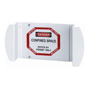 Panneau d'avertissement réfléchissant Brady Danger pour espaces confinés, à usage exclusif avec permis, pour entrées industrielles - Product Image 3