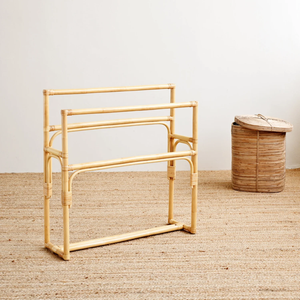 Juego de accesorios de baño de ratán hecho a mano, toallero de baño, organizador de baño de Vietnam - Product Image 2