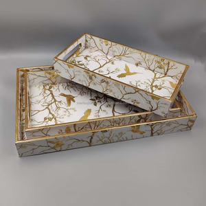 Plateau de service en bois moderne imprimé de dernière génération, luxueux et écologique, pour restaurant et mariage, 100 pièces en gros - Product Image 5