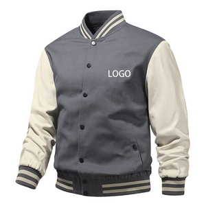 Lightweight Men Baseball Jacket Unbranded Casual Varsity Bomber Jacket Spring Fall Streetwear Outerwear Snap Button Ribbed Colla - Product Image 6
