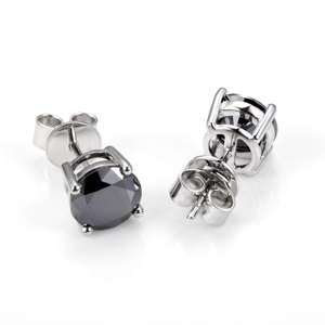 Classic Round <b>Onyx</b> Stud <b>Earrings</b> Claw Setting Unisex Everyday Wear - Product Image 4