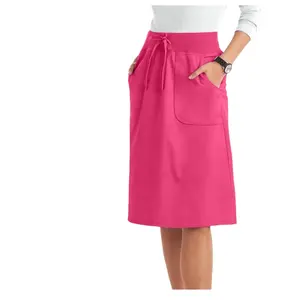 新款设计性感裙带口袋女护士热卖厂价女松紧腰带拉磨砂裙医生XS XL 6XL码