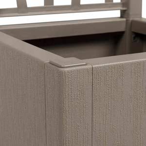 Boîte à fleurs en plastique brun clair 14,17 x 14,17 x 55,12 po Pots et jardinières - Product Image 6