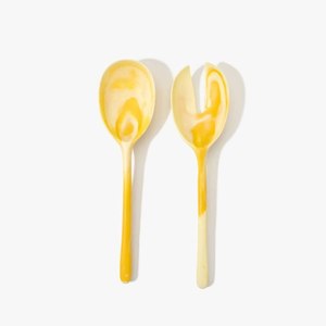Epoxy Resin Salad Servers Set Black Speckled Finish Kitchenware Tableware Food <b>Serving</b> Salad Server Tools At Best Price - Product Image 2