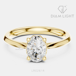 Bague de fiançailles en or blanc 14 carats avec diamant de laboratoire certifié IGI, taille ovale 0,72 carat, bijoux fins - Product Image 5